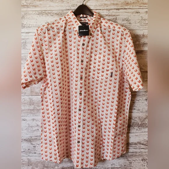 NWT Eddie Bauer Crab Baha Shirt - Picture 1 of 6
